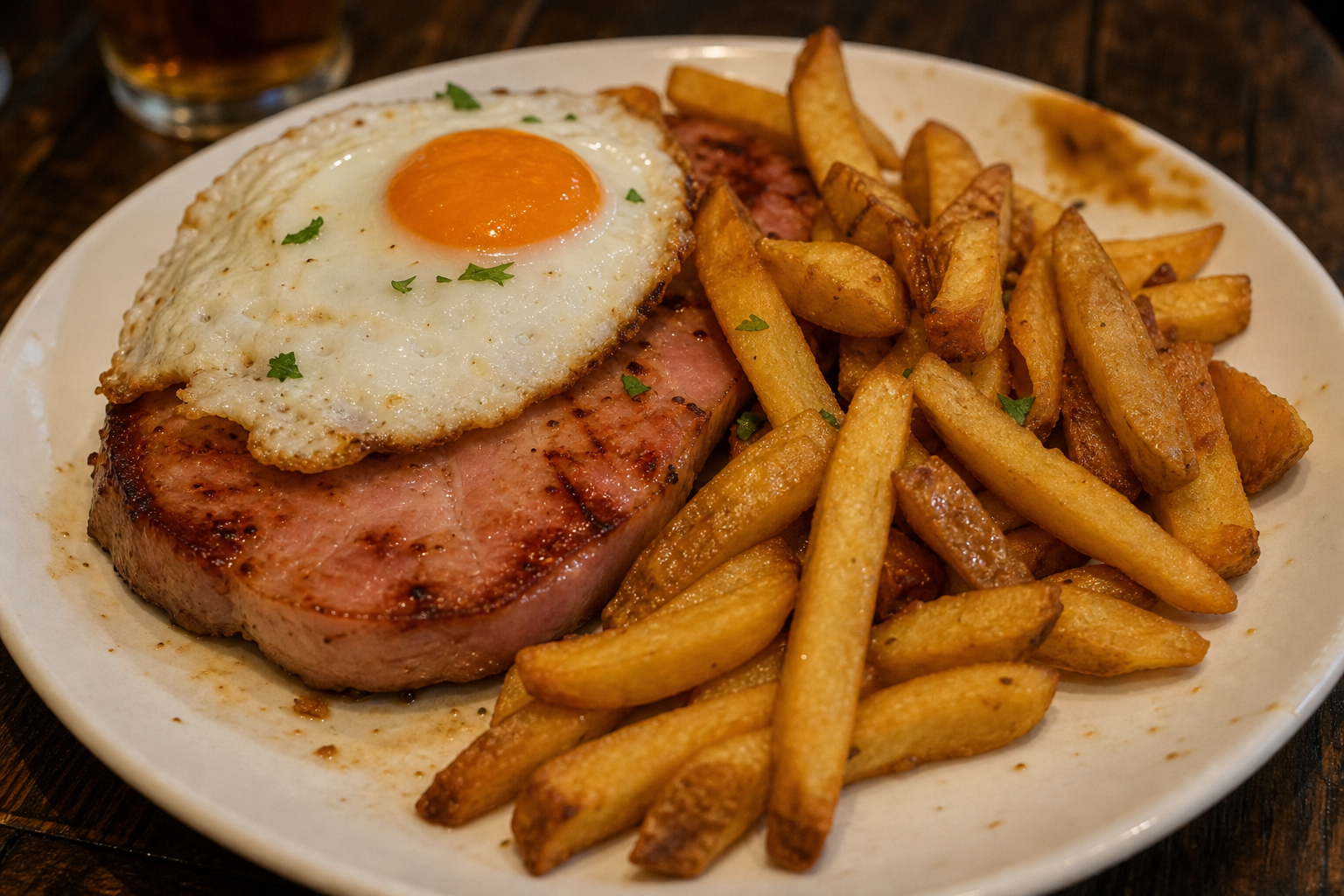 Gammon, Egg & Chips